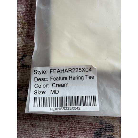 (M) NWT $50 Feature Haring Tee Cream - Picture 5 of 5